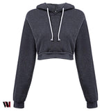 Casual Hooded Pure Color Hoodie for Women