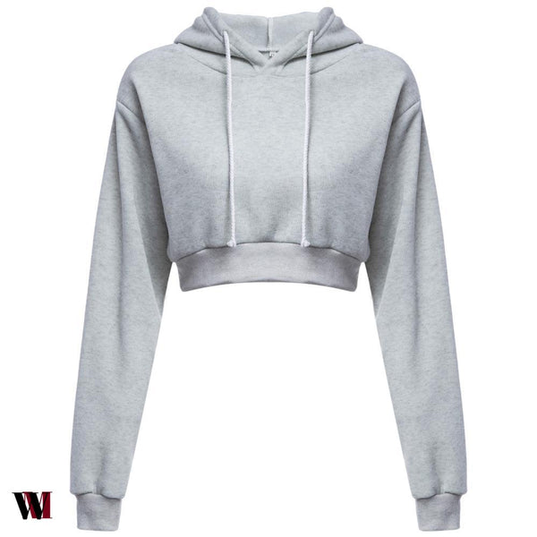 Casual Hooded Pure Color Hoodie for Women