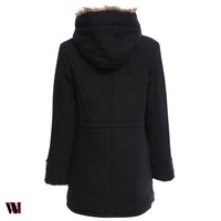 Trendy Hooded Long Sleeve Zipper Woolen Women Coat