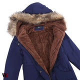 Trendy Hooded Long Sleeve Zipper Woolen Women Coat