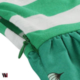 Striped Bowknot Printed Flare Dress