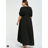 Plus Size Empire Wasit High Low Prom Dress