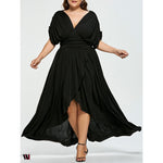 Plus Size Empire Wasit High Low Prom Dress