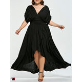 Plus Size Empire Wasit High Low Prom Dress