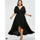 Plus Size Empire Wasit High Low Prom Dress