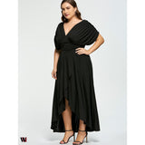 Plus Size Empire Wasit High Low Prom Dress