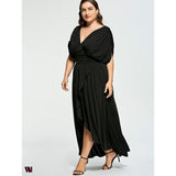 Plus Size Empire Wasit High Low Prom Dress