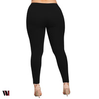 Plus Size Appliqued Jersey Leggings