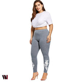 Plus Size Appliqued Jersey Leggings