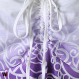 Long Flared Sleeve Plus Size Flower T-Shirt