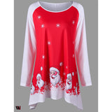 Christmas Plus Size Santa Claus Tunic T-shirt