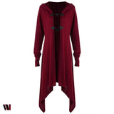 Plus Size Thumb Hole Hooded Coat