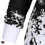 Plus Size One Shoulder Christmas Snowflake Sweatshirt