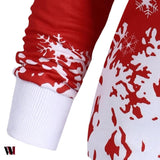 Plus Size One Shoulder Christmas Snowflake Sweatshirt