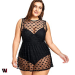 Plus Size Polka Dot One-piece Swimsuits