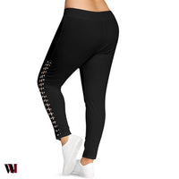 Plus Size Lace Up Leggings with Grommet