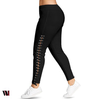 Plus Size Lace Up Leggings with Grommet