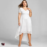 Plus Size High Low Midi Dress