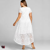 Plus Size High Low Midi Dress