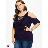 Plus Size Cowl Neck Blouson T-shirt