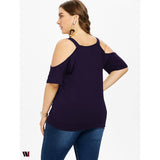 Plus Size Cowl Neck Blouson T-shirt