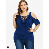 Plus Size Cowl Neck Blouson T-shirt
