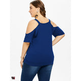 Plus Size Cowl Neck Blouson T-shirt