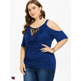 Plus Size Cowl Neck Blouson T-shirt