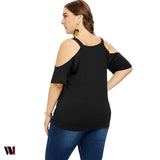 Plus Size Cowl Neck Blouson T-shirt