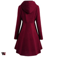 Plus Size Buttoned Long Coat