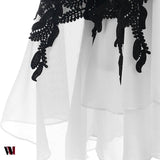 Plus Size Applique Layered Blouse