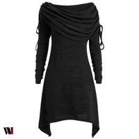 Women Drawstring Off Shoulder Plus Size Dress