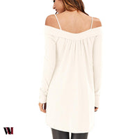 Crisscross Open Shoulder Tunic Sweater