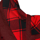 Tartan Panel Cowl Neck Tulip Front T-shirt