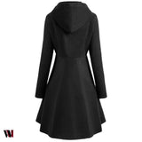 Plus Size Buttoned Long Coat