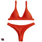 Low Waisted Padded Scoop Bikini Set