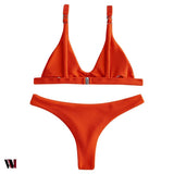 Low Waisted Padded Scoop Bikini Set